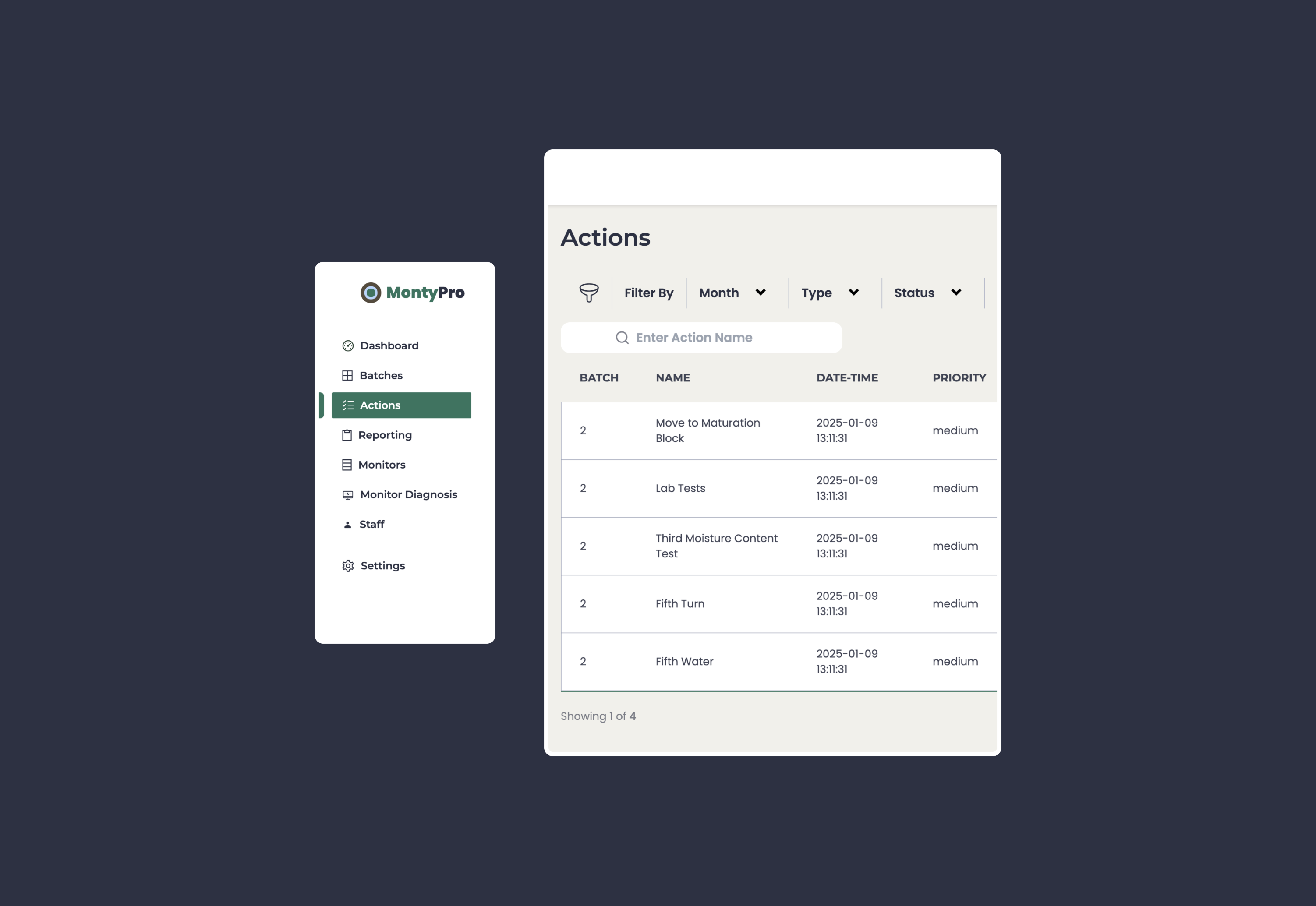 Mobile app interface